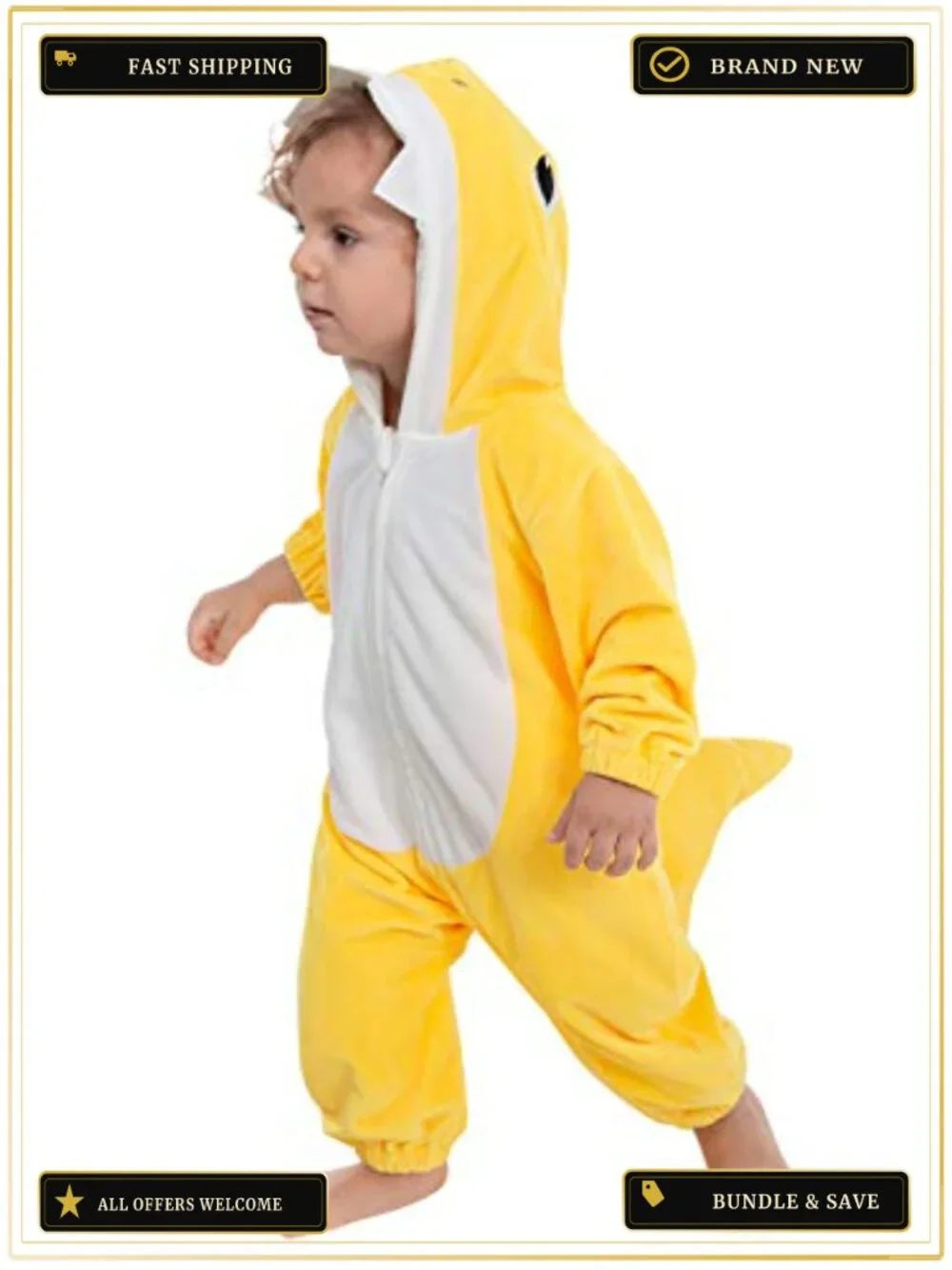 Shark Baby Costume Jumpsuit Newborn Infant Toddler Boys Girls 0-4T